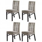 Kit 4 Cadeiras Estofadas Pés Metálicos Veneza Yescasa