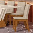 Kit 4 Cadeiras Estofadas Si11 Veludo Nature Linho Henn