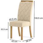 Kit 4 Cadeiras Estofadas Si25 Veludo Henn