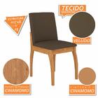 Kit 4 Cadeiras Estofadas Sucre Cinamomo/veludo Mar - Móveis A