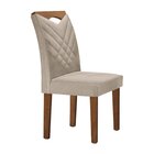 Kit 4 Cadeiras Estofadas Texas Yescasa Chocolate/off White/be