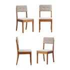 Kit 4 Cadeiras Estofadas Tiê Cabecasa Madeiraoriginals Amêndo