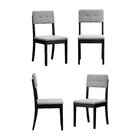 Kit 4 Cadeiras Estofadas Tiê Cabecasa Madeiraoriginals Preto/