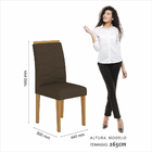 Kit 4 Cadeiras Estofadas Vitória Cinamomo/marrom - Móveis Ara