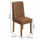 Kit 4 Cadeiras Exclusive Amêndoa Clean/corino Caramelo 75870