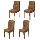 Kit 4 Cadeiras Exclusive Amêndoa Clean/corino Caramelo 75870