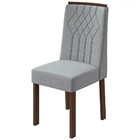 Kit 4 Cadeiras Exclusive Imbuia Clean/linho Cinza Claro 75870