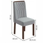 Kit 4 Cadeiras Exclusive Imbuia Clean/linho Cinza Claro 75870