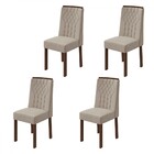 Kit 4 Cadeiras Exclusive Imbuia Clean/veludo Naturale Creme 7