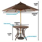 Kit 4 Cadeiras Fibra  Mesa   Marrom