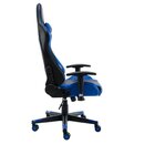 Kit 4 Cadeiras Gamer Giratória Em Couro One Shot Preto/azul