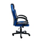 Kit 4 Cadeiras Gamer Giratória Regulavel Quest Preto/azul