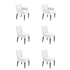 Kit 4 Cadeiras Germany + 2 Germany Retro Suede Branco