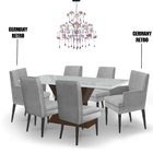 Kit 4 Cadeiras Germany + 2 Germany Retro Suede Vinho