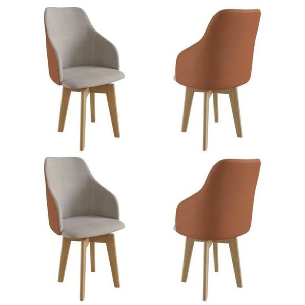 Kit 4 Cadeiras Giratórias Para Sala De Jantar Anne Yescasa