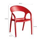 Kit 4 Cadeiras Glass Plus Kappesberg Vermelho