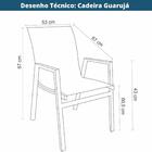 Kit 4 Cadeiras Guarujá Rivatti Em Aluminio Amêndoa Com Tela M