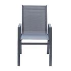 Kit 4 Cadeiras Guarujá Rivatti Em Aluminio Grafite Com Tela M