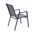 Kit 4 Cadeiras Guarujá Rivatti Em Aluminio Grafite Com Tela M