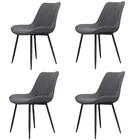 Kit 4 Cadeiras Haifa Lívia Fratini Revestido Em Poliuretano (