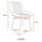 Kit 4 Cadeiras Haifa Lívia Fratini Revestido Em Poliuretano (