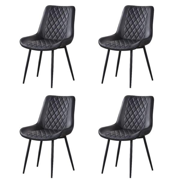 Kit 4 Cadeiras Haifa Lívia Fratini Revestido Em Poliuretano (