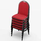 Kit 4 Cadeiras Hoteleiras Auditório Empilhável Linho Z33 Verm