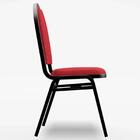 Kit 4 Cadeiras Hoteleiras Auditório Empilhável Linho Z33 Verm