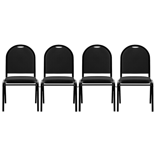 Kit 4 Cadeiras Hoteleiras Auditório Empilhável Sintético Z33