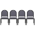 Kit 4 Cadeiras Hoteleiras Auditório Empilhável Sintético Z33