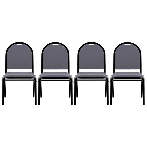 Kit 4 Cadeiras Hoteleiras Auditório Empilhável Sintético Z33