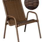 Kit 4 Cadeiras Ipanema Area Externa, Jardim Junco Chocolate