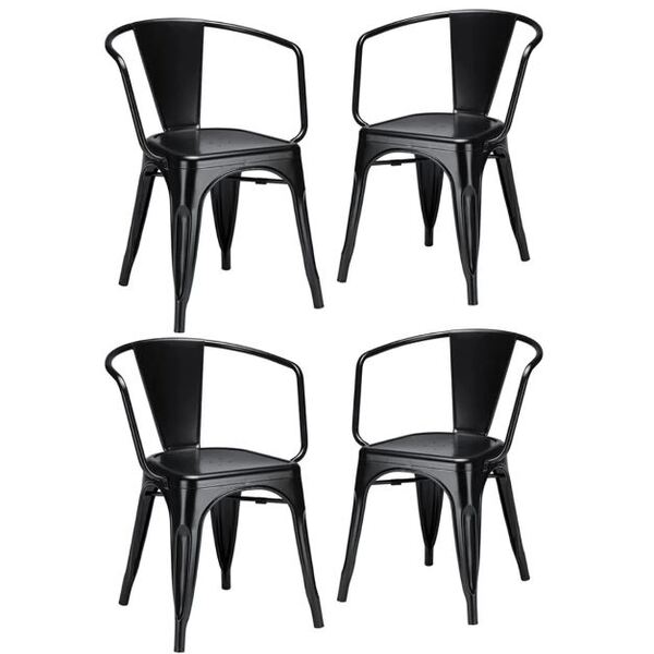 Kit 4 Cadeiras Iron Tolix Francesinha Industrial Com Apoio De