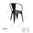 Kit 4 Cadeiras Iron Tolix Francesinha Industrial Com Apoio De