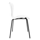 Kit 4 Cadeiras Jacobsen Polipropileno Sala Jantar Base Preta