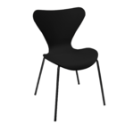 Kit 4 Cadeiras Jacobsen Polipropileno Sala Jantar Base Preta