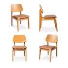 Kit 4 Cadeiras Jandaia Cabecasa Madeiraoriginals Caramelo/amê
