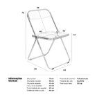 Kit 4 Cadeiras Jantar Design Dobrável Cristal Acrílico Transp