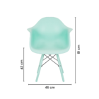 Kit 4 Cadeiras Jantar Eames Eiffel Braço Azul Tiffany Color