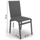 Kit 4 Cadeiras Jantar Gourmet Alumínio Preto Tela Azul