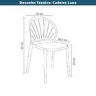 Kit 4 Cadeiras Lane Rivatti 46cm Pp Preto