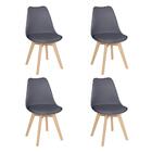 Kit 4 Cadeiras Leda Com Assento Estofado