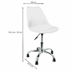 Kit 4 Cadeiras Leda Office Luisa Saarinen Estofada Base Girat