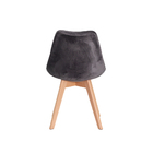 Kit 4 Cadeiras Leda Saarinen Design Veludo Cinza Sala Cozinha