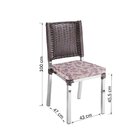 Kit 4 Cadeiras Lorenza Novabras Cromado/tabaco/floral Bege