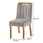 Kit 4 Cadeiras Lottus Cinamomo/linho Cinza - Lj Móveis