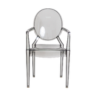 Kit 4 Cadeiras Louis Ghost Preto Translúcido