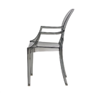 Kit 4 Cadeiras Louis Ghost Preto Translúcido