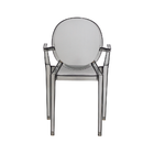 Kit 4 Cadeiras Louis Ghost Preto Translúcido