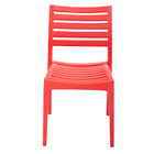 Kit 4 Cadeiras Macela Vermelho Sem Braço Empilhavel Para Cozi